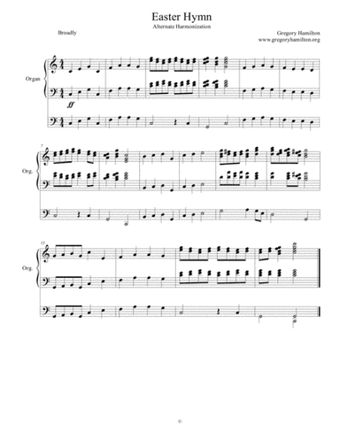 Easter Hymn - Jesus Christ is Risen Today - Alternate Harmonization