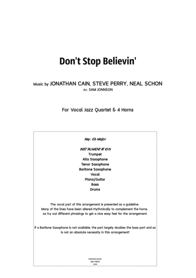 Don't Stop Believin' (arr. Sam Johnson)