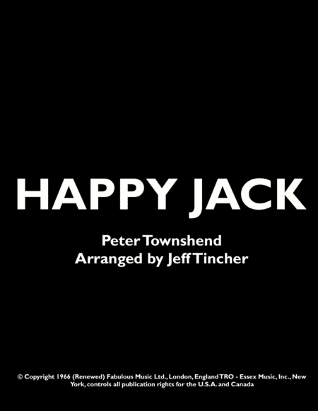Happy Jack (arr. Jeff Tincher)