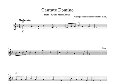 Cantate Domino in F (arr. Diego Marques)