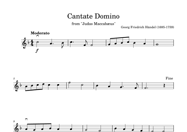 Cantate Domino in F (arr. Diego Marques)