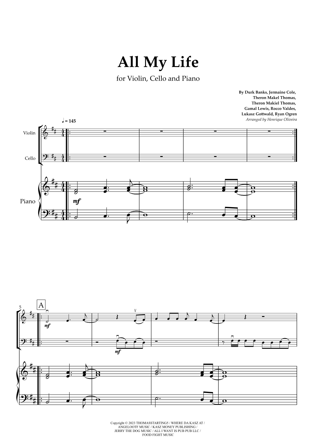 All My Life (arr. Henrique Oliveira)