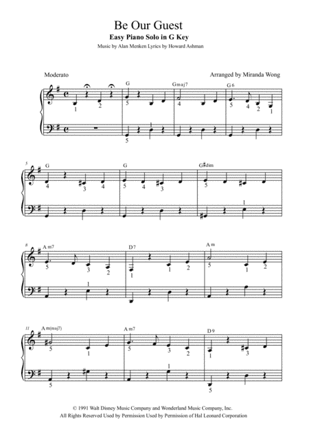 Be Our Guest (arr. Miranda Wong)