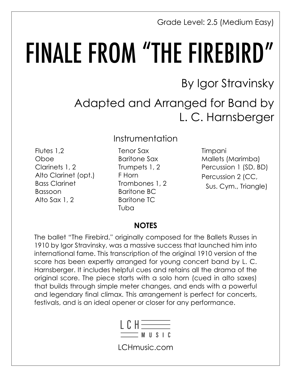 Firebird Suite (arr. L. C. Harnsberger)