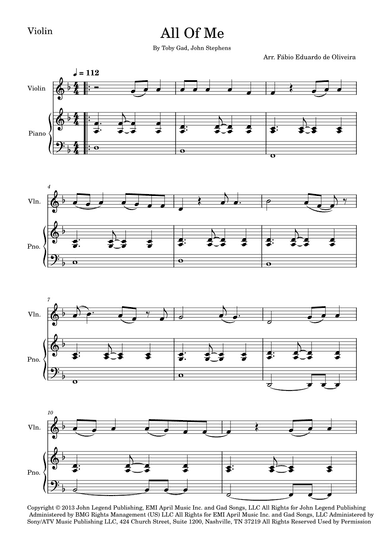 All Of Me (arr. Fabio Eduardo de Oliveira)