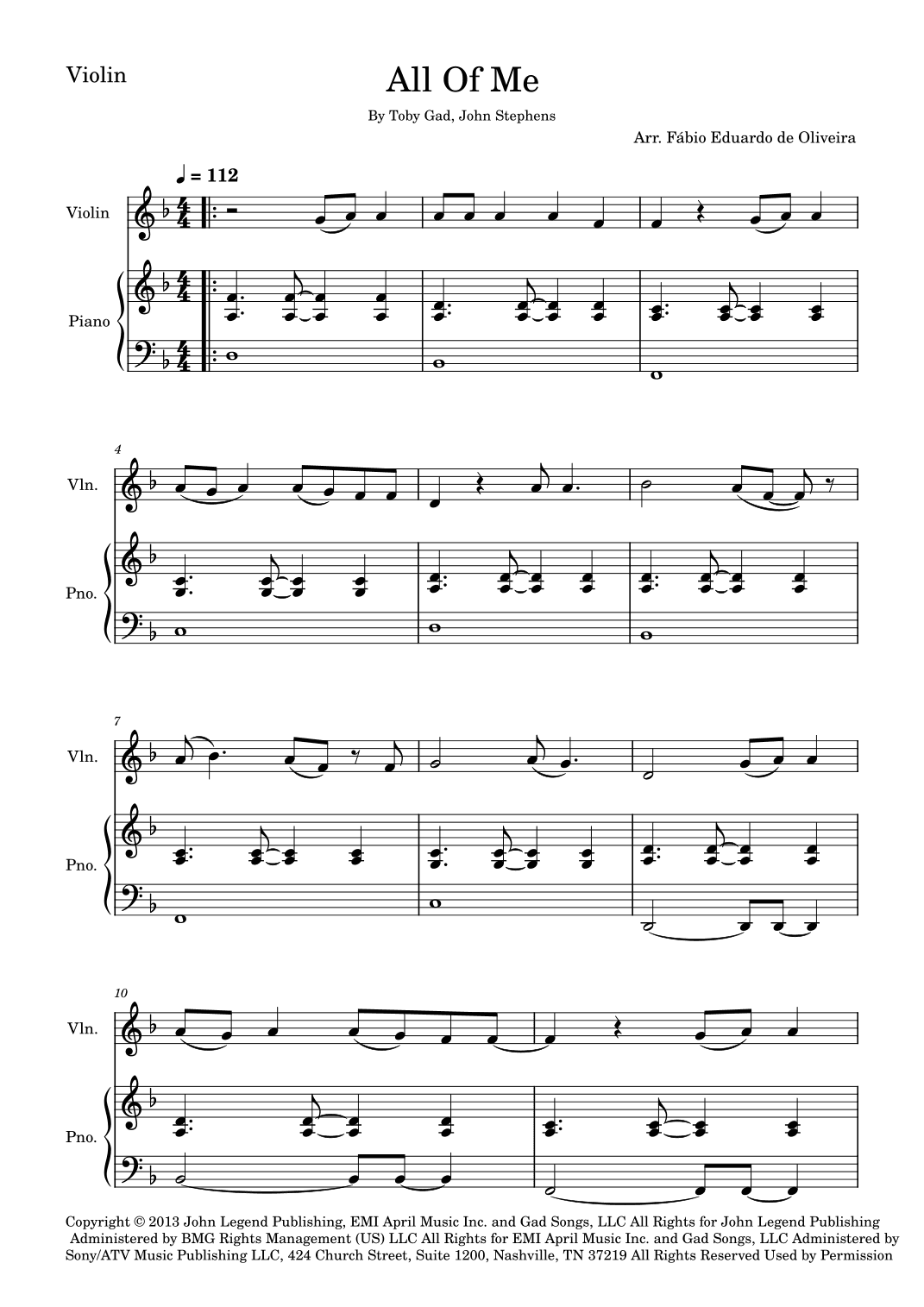 All Of Me (arr. Fabio Eduardo de Oliveira)