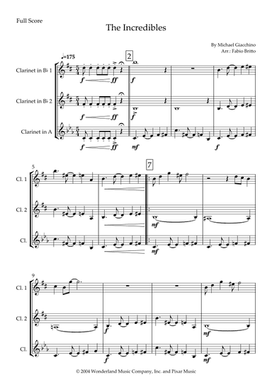 The Incredibles (main Theme) (arr. Fabio Britto)