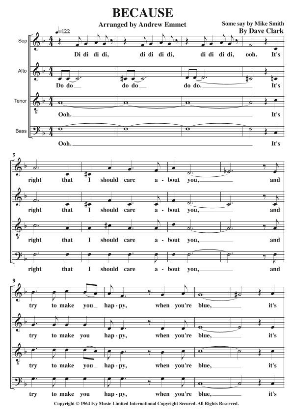 Because (arr. Andrew Emmet)