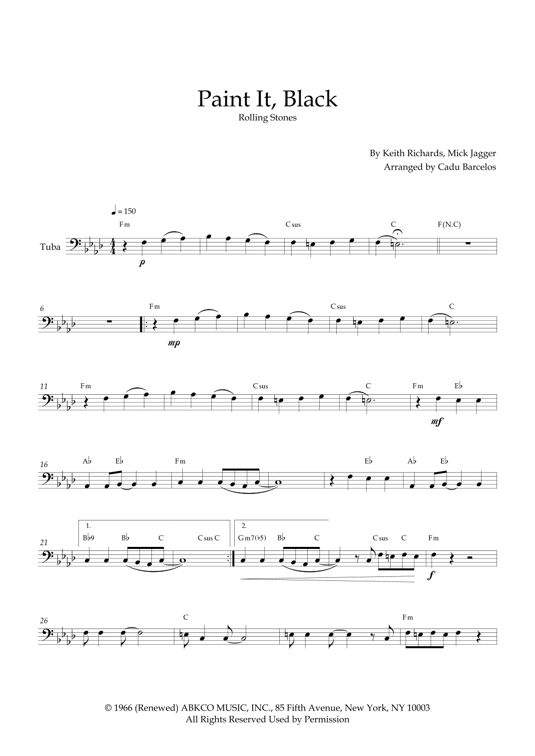 Paint It, Black (arr. Cadu Barcelos)