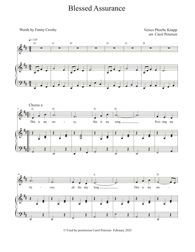 Blessed Assurance (arr. Carol Petersen)