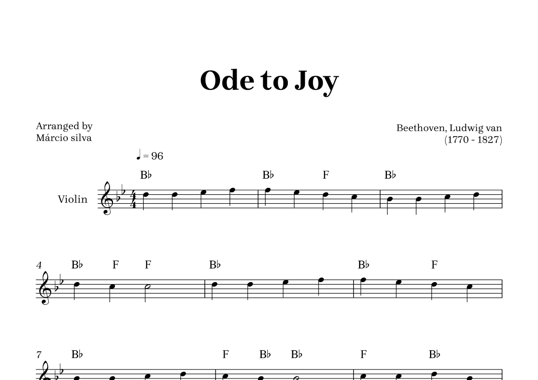 Ode to Joy (arr. Márcio Silva)