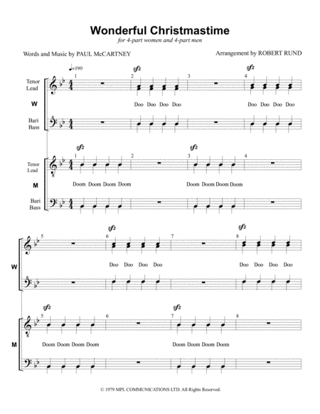 Wonderful Christmastime (arr. Robert Rund)