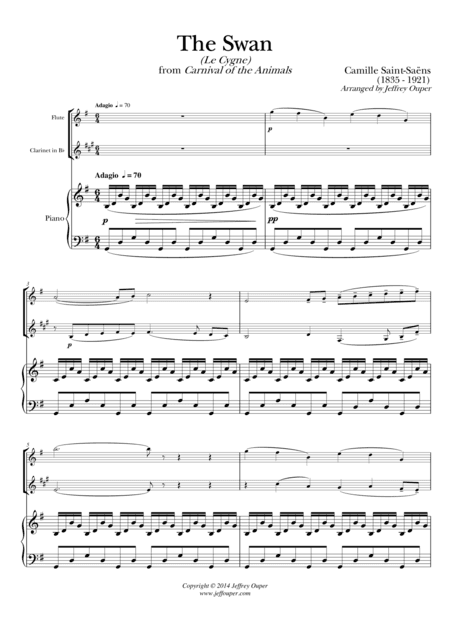 The Swan (Le Cygne) (arr. Jeffrey Ouper)