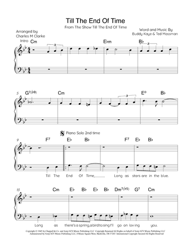 Till The End Of Time (arr. Charles M Ckarje)