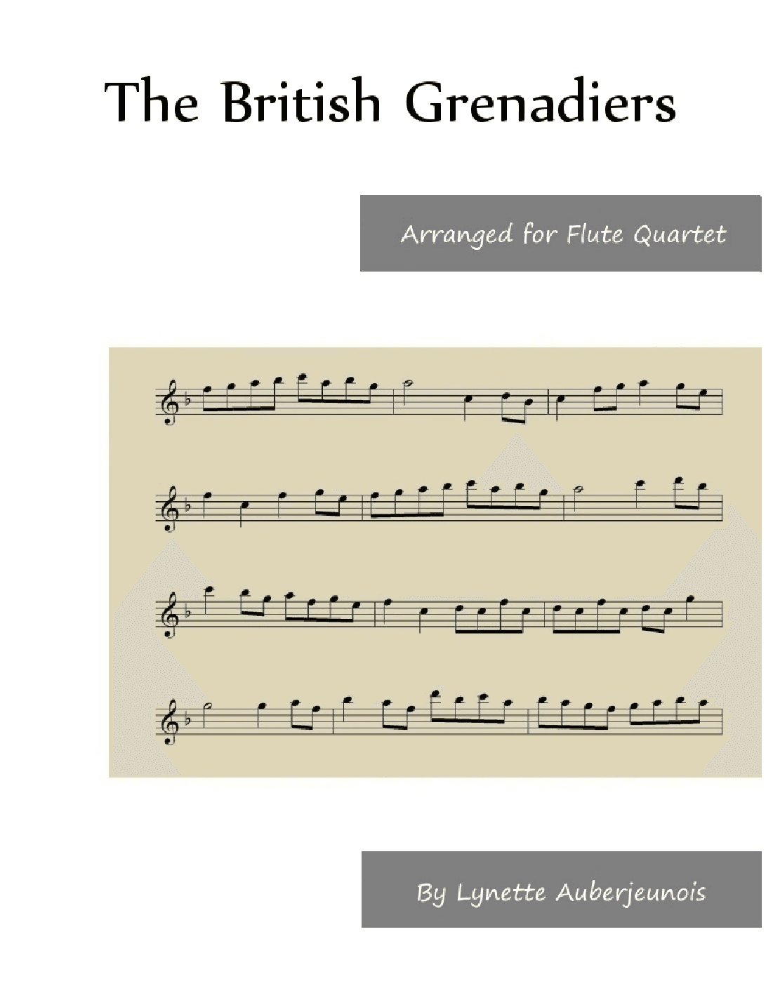 The British Grenadiers - Flute Quartet (arr. Lynette Auberjeunois)