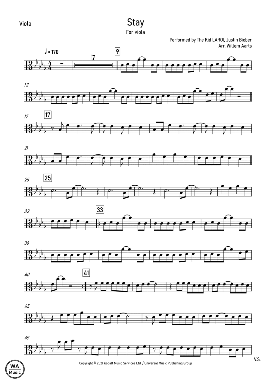 Stay (arr. Willem Aarts)