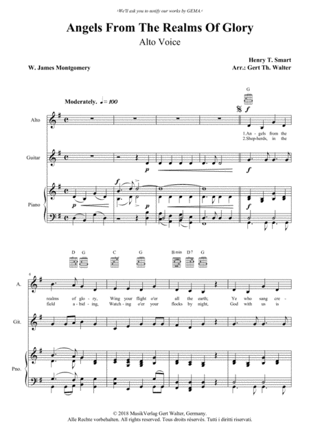 Angels From The Realms Of Glory (arr. Gert Th. Walter)