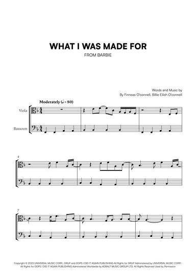 What Was I Made For? (arr. Cadenza Editions)
