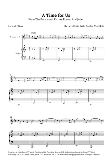 A Time For Us (love Theme) (arr. André Nusa)