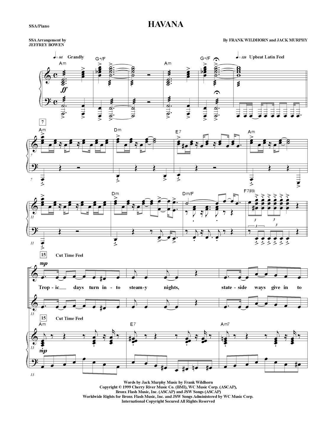 Havana (arr. Jeffrey Bowen)