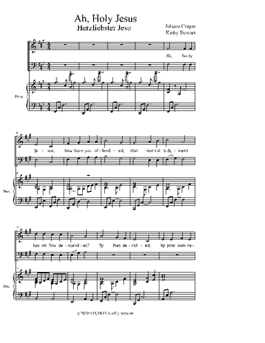 Ah, Holy Jesus (arr. Kathy Stewart)