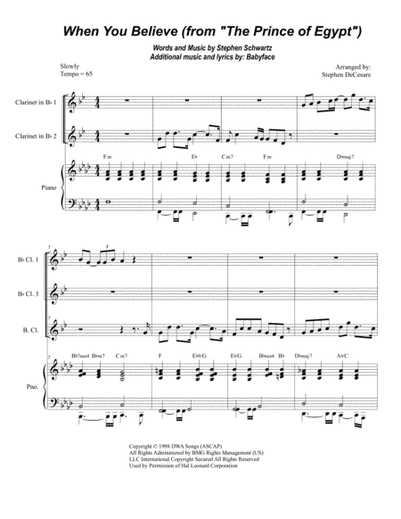 When You Believe (From The Prince Of Egypt) (arr. Stephen DeCesare)