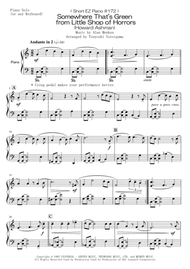 Somewhere That's Green (arr. Tsuyoshi Yoroiguma)