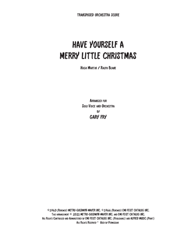 Have Yourself A Merry Little Christmas (arr. Gary Fry)