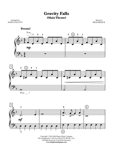 Gravity Falls (main Theme) (arr. Maria Colletti)