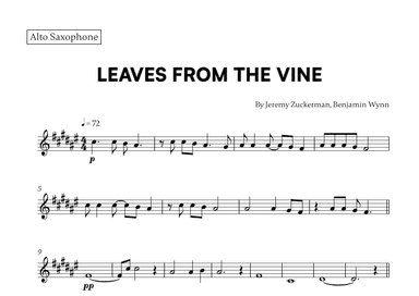 Leaves From The Vine (arr. Cadenza Editions)