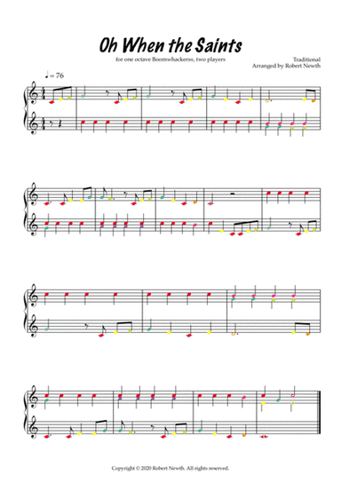 Oh When the Saints (Boomwhacker duet) (arr. Robert Newth)