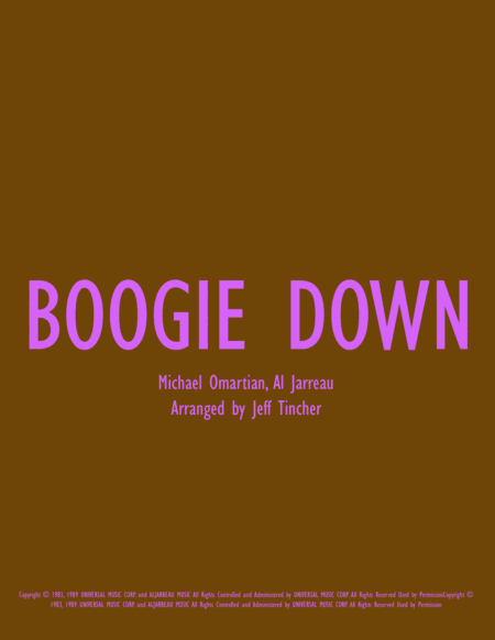 Boogie Down (arr. Jeff Tincher)