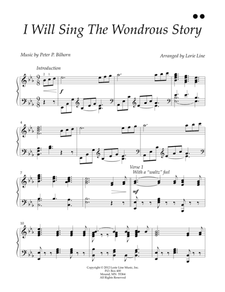 I Will Sing The Wondrous Story (arr. Lorie Line)