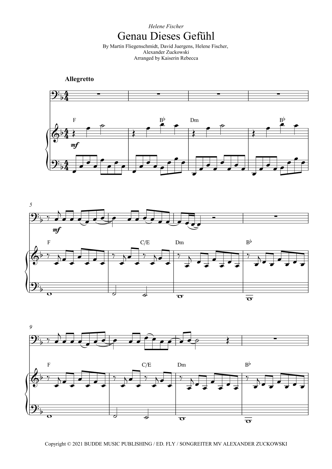 Genau Dieses Gefuehl (arr. Kaiserin Rebecca)