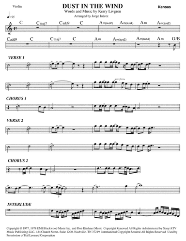 Dust In The Wind (arr. Jorge Juárez)