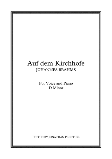 Auf dem Kirchhofe (D Minor) (arr. Jonathan Prentice)