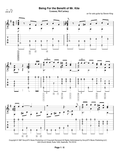 Being For The Benefit Of Mr. Kite (arr. Steven King)