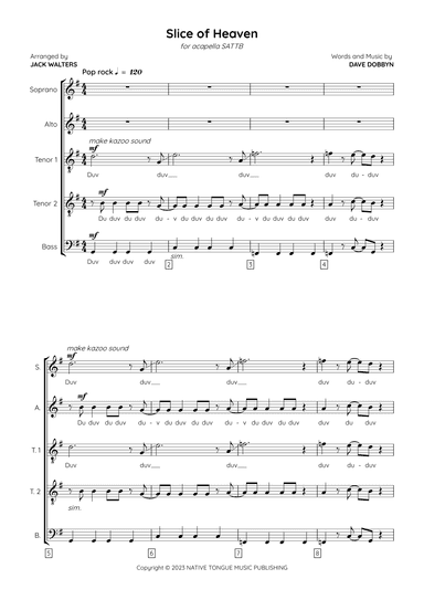 Slice Of Heaven (arr. Jack Walters)