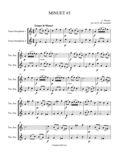 Minuet #3 (arr. Nick Lacanski)