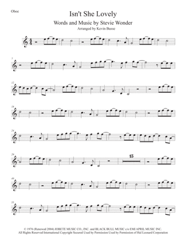 Isn't She Lovely (arr. Kevin Busse)