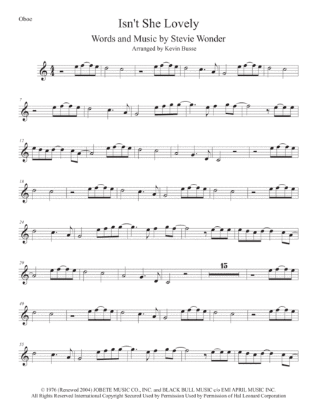 Isn't She Lovely (arr. Kevin Busse)