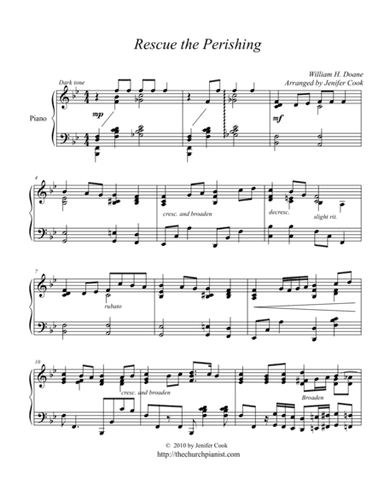 Rescue the Perishing (arr. Jenifer L Cook)