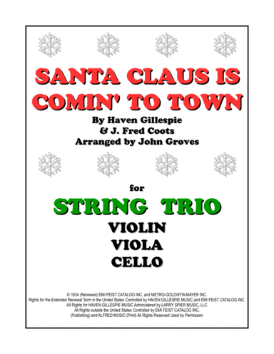 Santa Claus Is Comin' To Town (arr. John Groves)