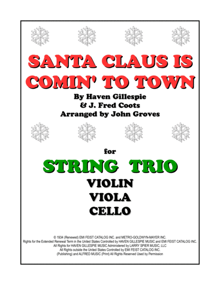 Santa Claus Is Comin' To Town (arr. John Groves)