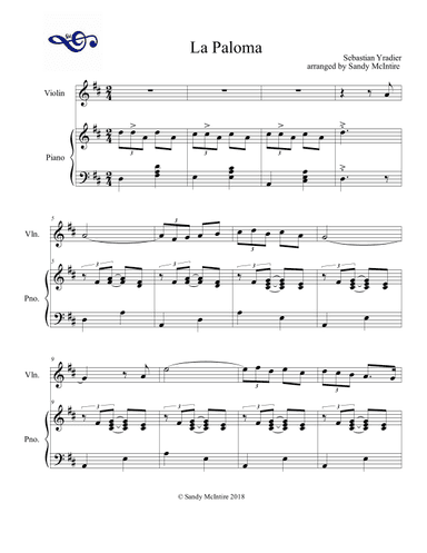 La Paloma (arr. Sandy McIntire)