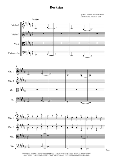 Rockstar (arr. Wesley S. SIlva)