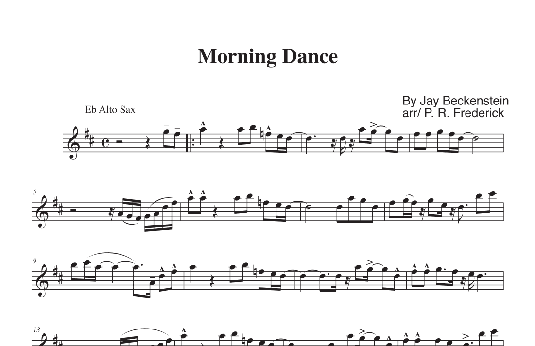 Morning Dance (arr. P. R. Frederick)