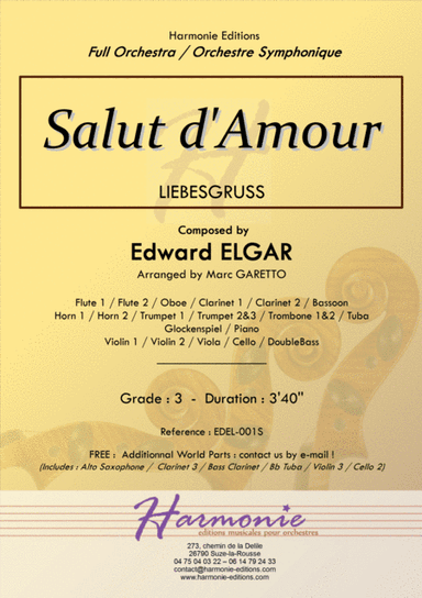 Salut d'Amour -LiebesGruss - EDWARD ELGAR - Full Orchestra Arrangement by Marc GARETTO (arr. Marc GARETTO)