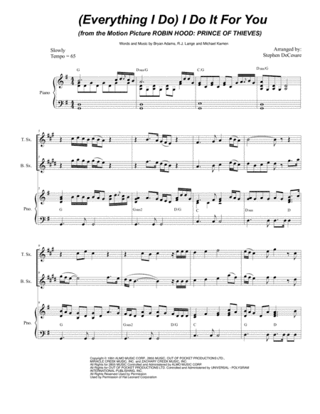 (Everything I Do) I Do It For You (arr. Stephen DeCesare)