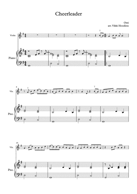 Cheerleader (arr. Vikki Hoodless)